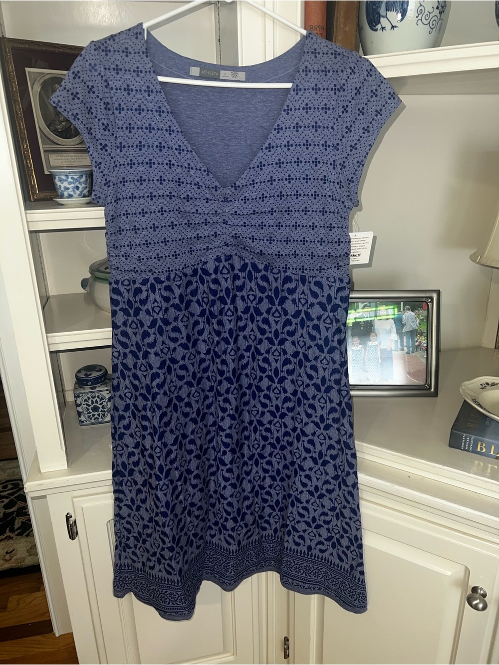NWT Athleta Dhara Indigo burnout dress - large Tall